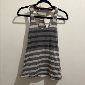 💜lululemon athletica Gray and White Striped Tank Top